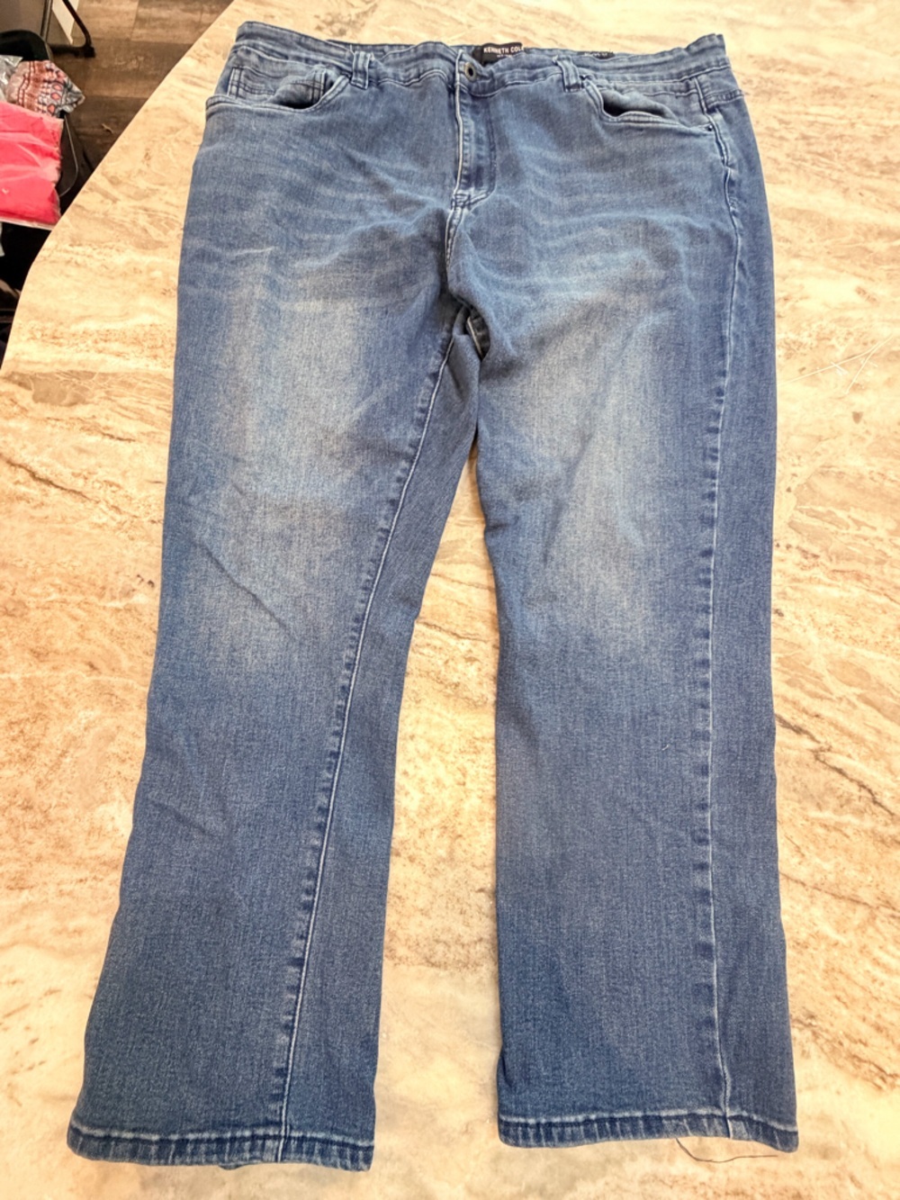 Kenneth Cole Reaction Men’s Jeans 40x29 Straight Leg Medium Wash